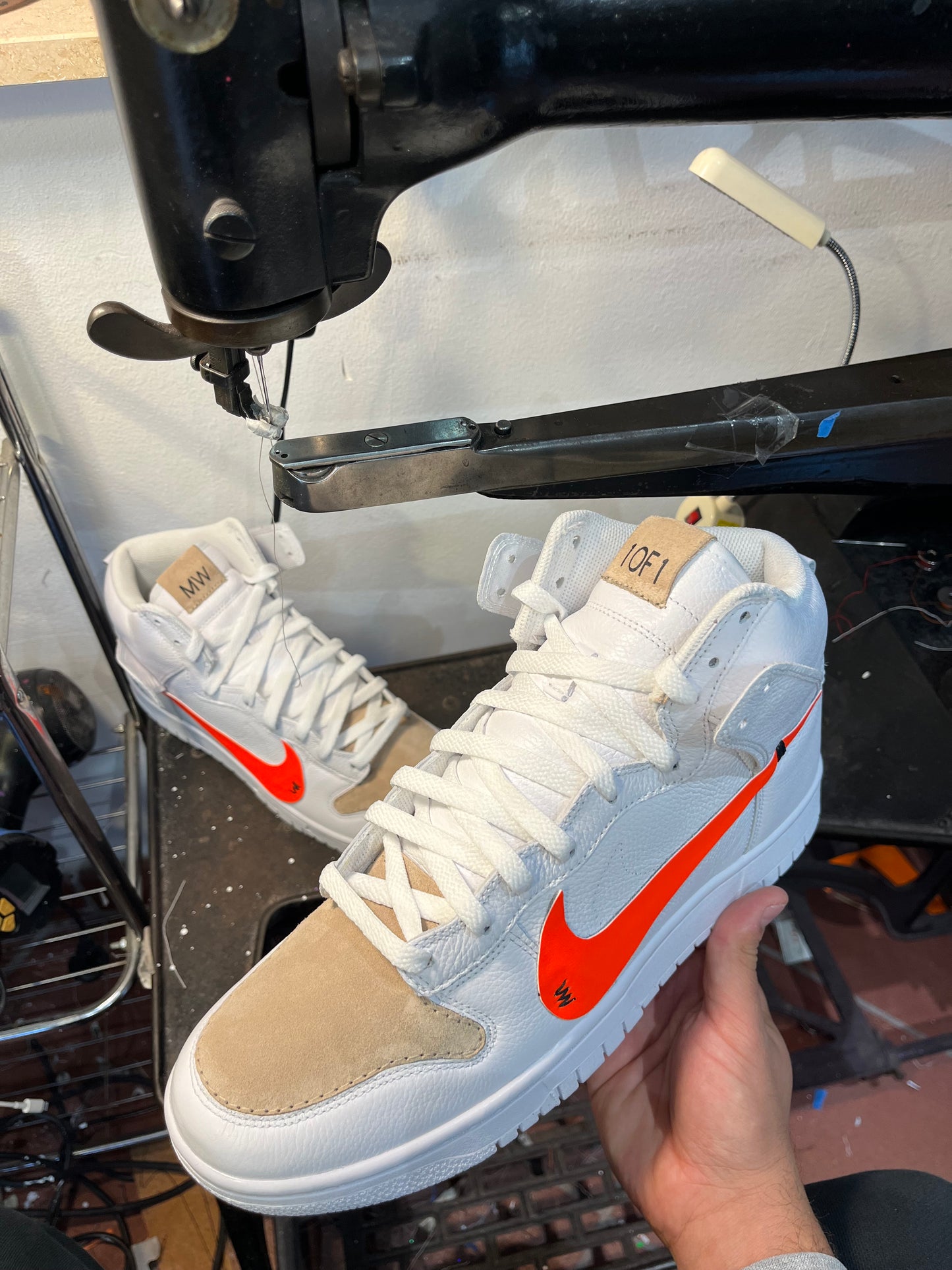 Nike Dunk High " Suede x oversize swoosh"